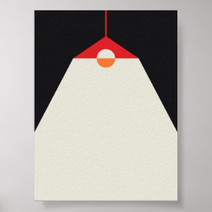 Affiche Illustration de la lampe à suspension - Mur minima