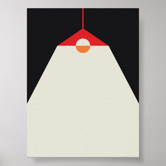 Affiche Illustration de la lampe à suspension - Mur minima (Devant)