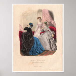 Affiche Illustration de la mode française du XIXe siècle