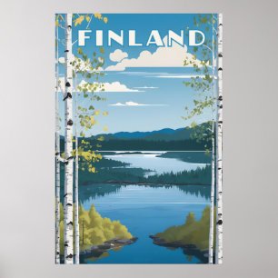 Affiche Illustration de la nature finlandaise