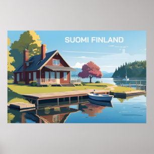 Affiche Illustration de la nature finlandaise