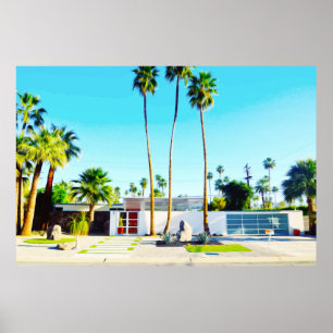 Affiche Illustration de la photo d'une maison moderne du m