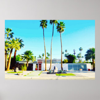 Affiche Illustration de la photo d'une maison moderne du m