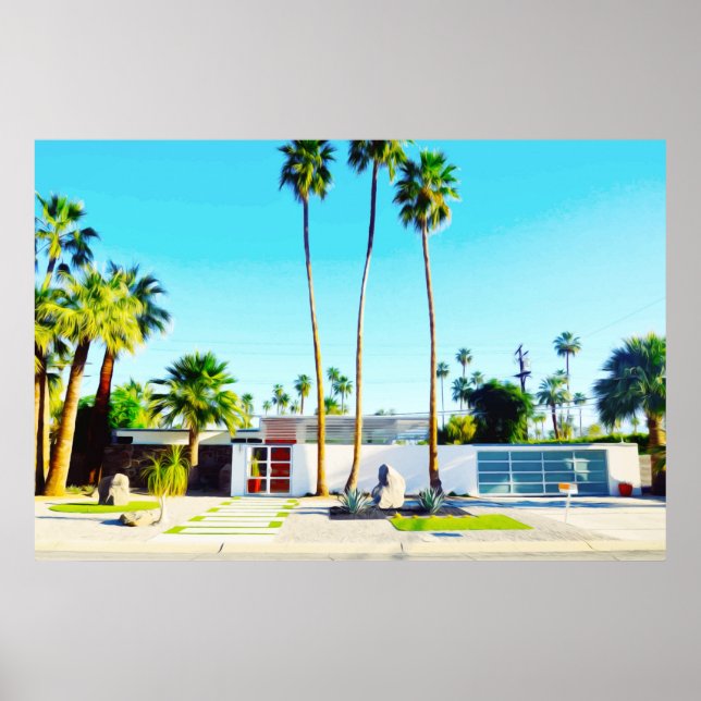 Affiche Illustration de la photo d'une maison moderne du m (Devant)