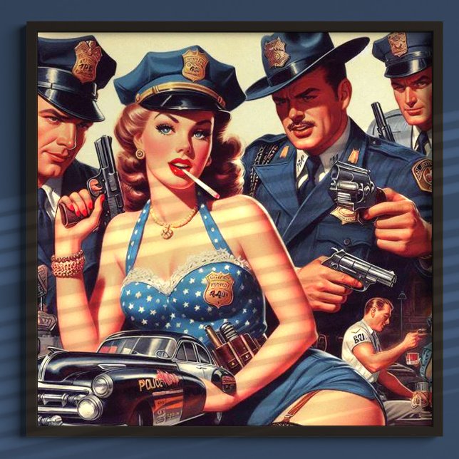 Affiche Illustration de la police vintage de pâte (Créateur téléchargé)