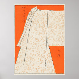 Affiche Illustration de la robe japonaise de Shin Bijutsuk