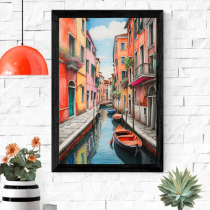 Affiche Illustration de la rue Venice