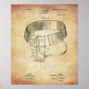 Affiche Illustration de la sangle de jock vintage