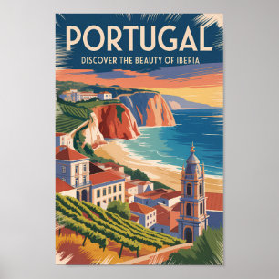 Affiche Illustration de la skyline de l'Ibérie au Portugal