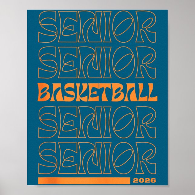 Affiche Illustration de la soirée des seniors de basketbal (Devant)