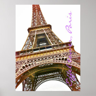 Affiche Illustration de la tour Eiffel.