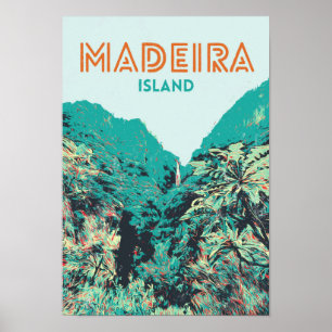 Affiche Illustration de la végétation de l'île de Madère P