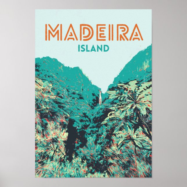 Affiche Illustration de la végétation de l'île de Madère P (Devant)