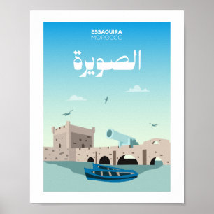 Affiche Illustration de la ville d'Essaouira Maroc