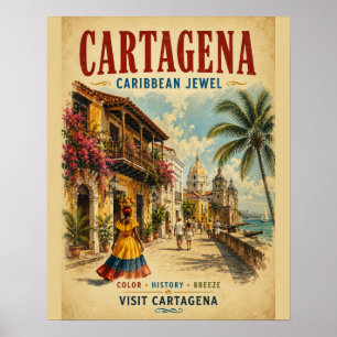 Affiche Illustration de l'affiche de voyage vintage de Car