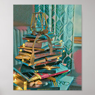 Affiche Illustration de l'amoureux de bibliothèque