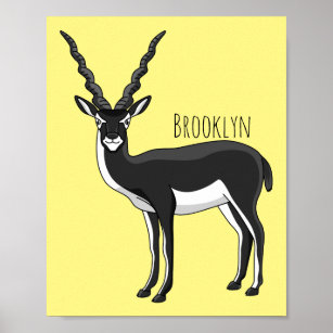 Affiche Illustration de l'antilope Blackbuck