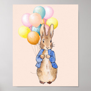 Affiche Illustration de lapin de nursery classique