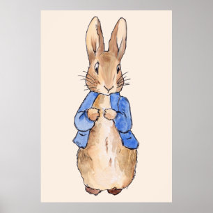 Affiche Illustration de lapin de nursery classique