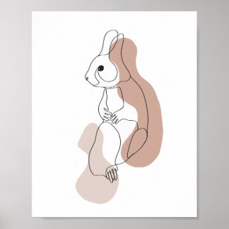 Affiche Illustration de lapin minimaliste en ligne