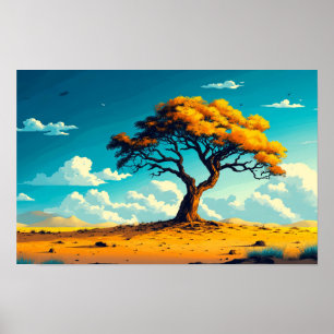 Affiche Illustration de l'arbre du désert