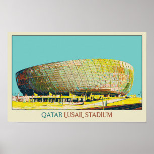 Affiche Illustration de l'architecture du Stade Lusail Qat