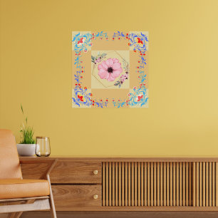 Affiche Illustration de l'art graphique, des fleurs de pri