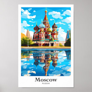 Affiche Illustration de l'art russe de Moscou