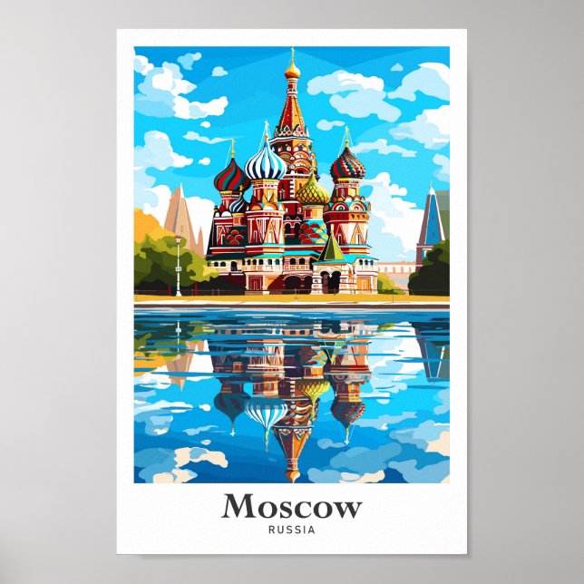 Affiche Illustration de l'art russe de Moscou (Devant)