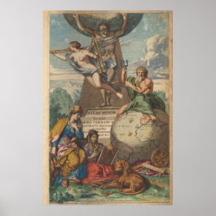 Affiche Illustration de l'Atlas vintage