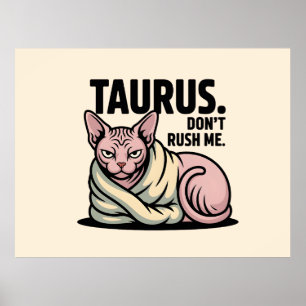 Affiche Illustration de l'attitude du zodiaque du chat Sph
