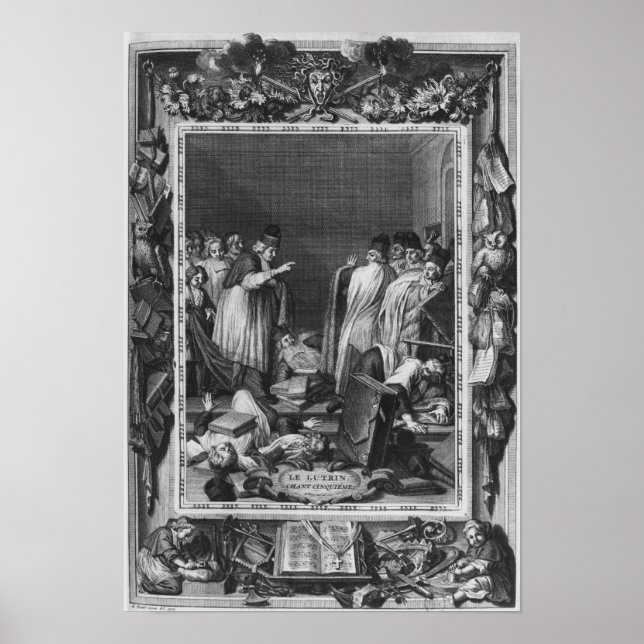 Affiche Illustration de "Le Lutrin" par Nicolas (Devant)