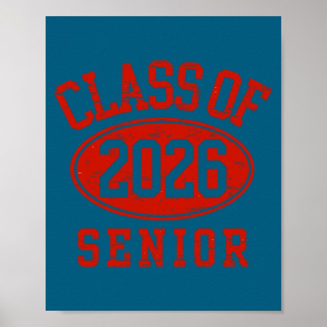 Affiche Illustration de l'école arrière senior de la promo (Devant)