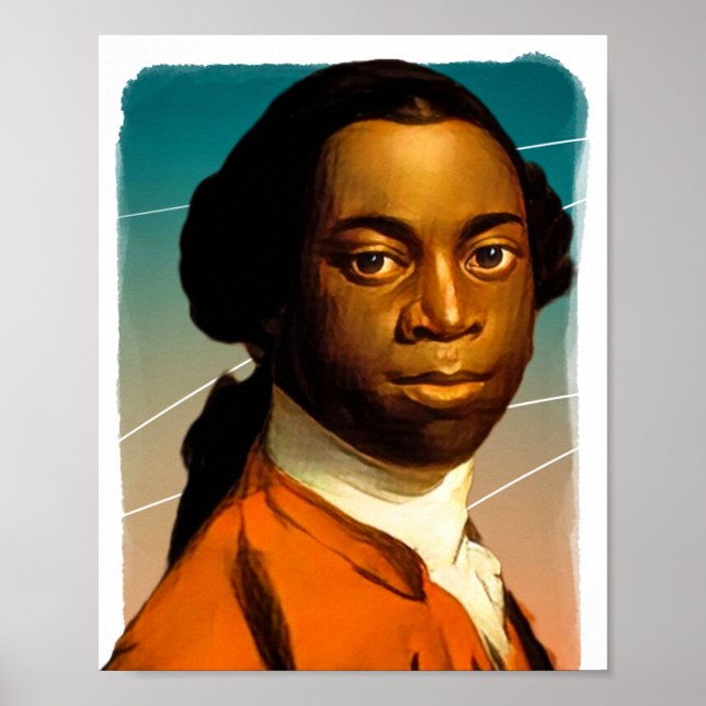 Affiche Illustration de l'écrivain Olaudah Equiano (Devant)
