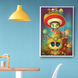 Affiche Illustration de l'escargot et de la bouillie des I