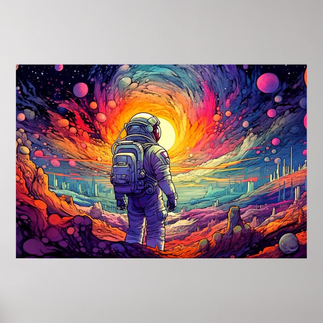 Affiche Illustration de l'espace et au-delà (Devant)