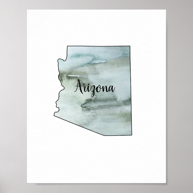 Affiche Illustration de l'état de l'Arizona (Devant)