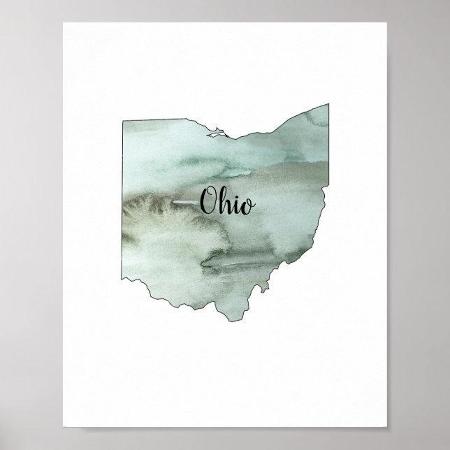 Affiche Illustration de l'État de l'Ohio (Devant)