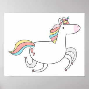 Affiche Illustration de licorne mûre