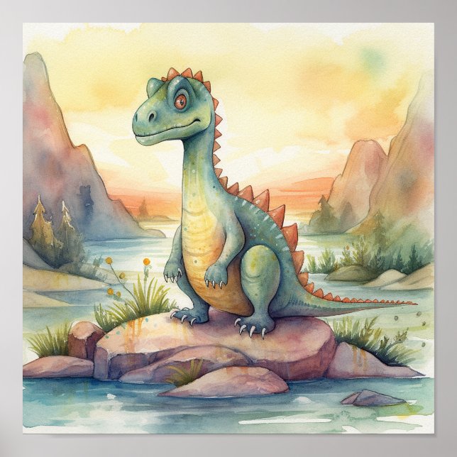 Affiche Illustration de livre d'histoires à l'aquarelle de (Devant)