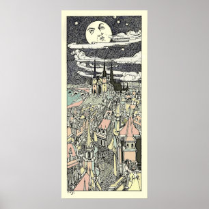 Affiche Illustration de livre d'histoires vintage de l'Hom
