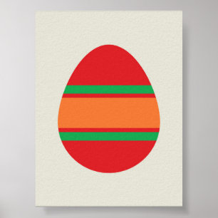 Affiche Illustration de l'Oeuf de Pâques de Bauhaus - Géom