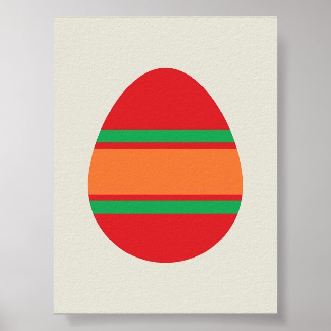 Affiche Illustration de l'Oeuf de Pâques de Bauhaus - Géom (Devant)