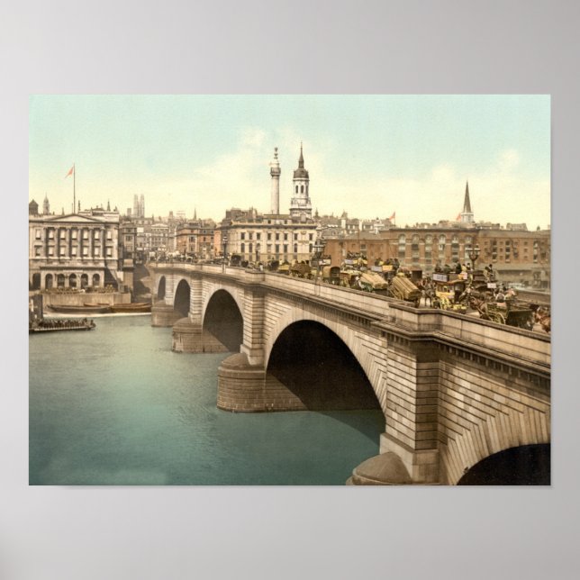 Affiche Illustration de Londres vintage (Devant)