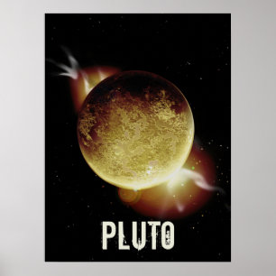 Affiche Illustration de l'univers 3d de la planète jaune P