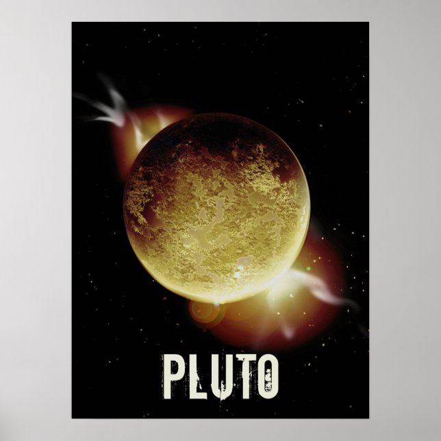 Affiche Illustration de l'univers 3d de la planète jaune P (Devant)