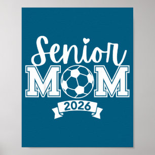 Affiche Illustration de maman de footballeur fière Senior
