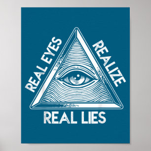 Affiche Illustration de mensonges réels réalisés par l'œil
