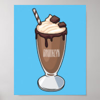 Illustration de milk-shake au chocolat