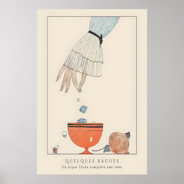 Affiche Illustration de mode des années 1920 dans le style (Devant)